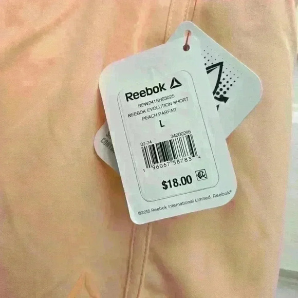 Reebok Evolution Short Peach,Size L - Picture 3 of 3